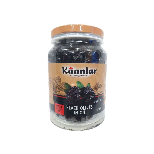 Black Olives in Oil "Kaanlar" (1kg)