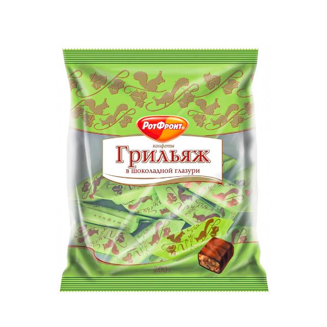 Конфет "Грильяж в шоколаде" (200гр)
