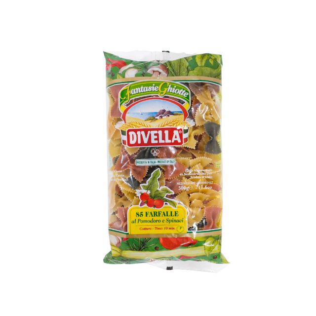 Farfalle "Divella" (tomato and spinach, 500g)