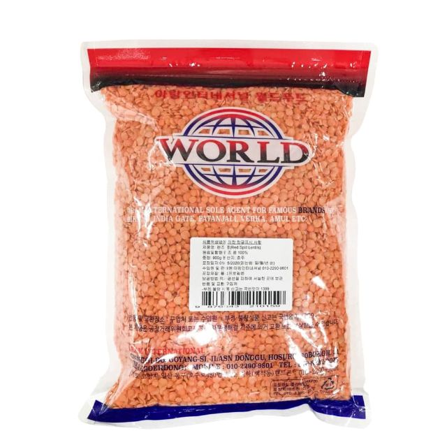 Red split lentils "World" (800g)