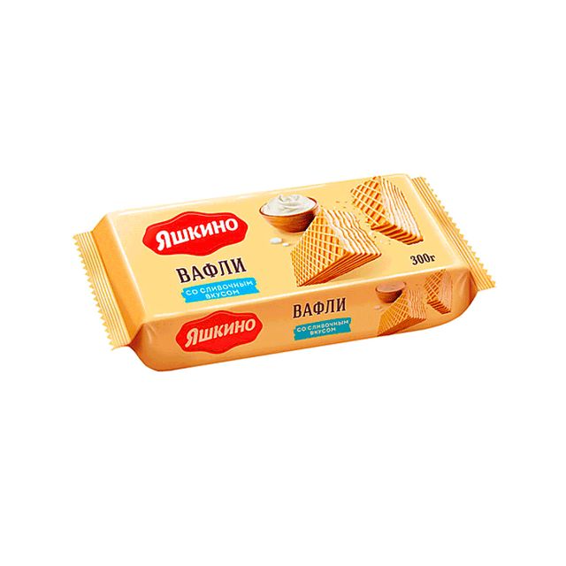 Wafers "Yashkino" (with cream flavor, 300g)