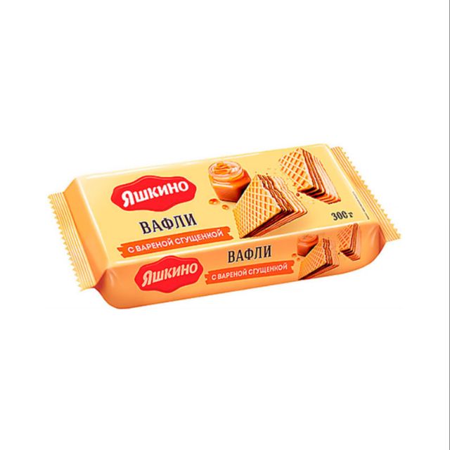 Wafers "Yashkino" (boiled condensed milk, 300g)