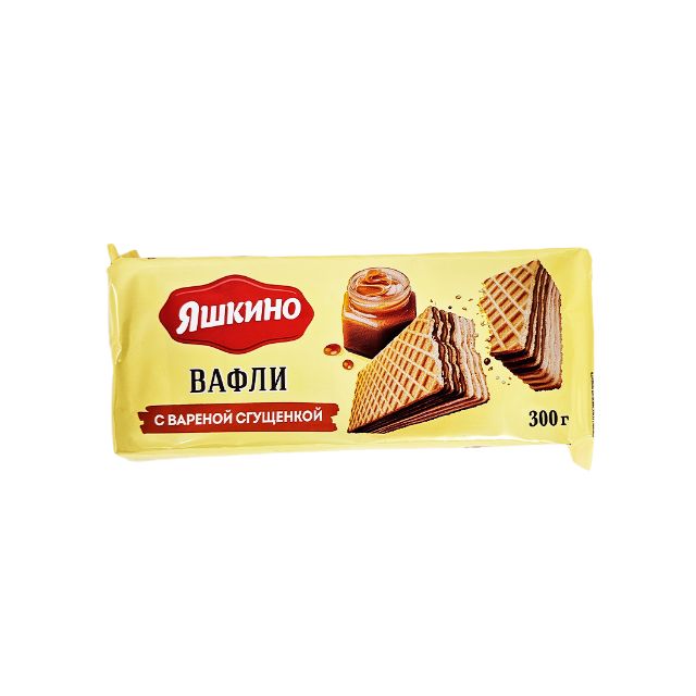 Wafers "Yashkino" (boiled condensed milk, 300g) 2